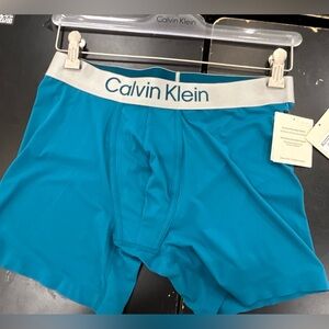 Calvin Klein Brushed Microfiber Stretch Boxer Brief - new breathable smooth blue